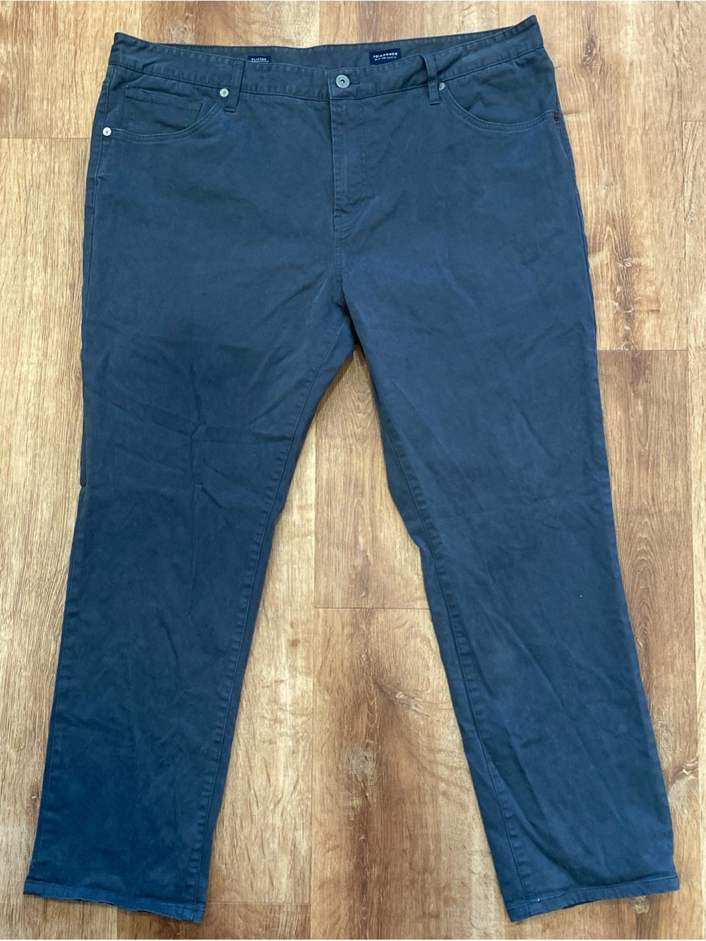 7 Diamonds Pants Mens 40x30 Charcoal Clifton Slim Straight Leg Stretch